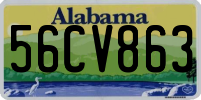 AL license plate 56CV863