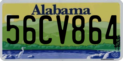 AL license plate 56CV864
