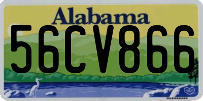 AL license plate 56CV866