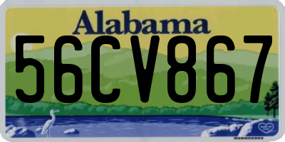 AL license plate 56CV867