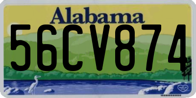 AL license plate 56CV874