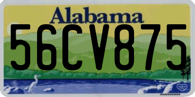 AL license plate 56CV875