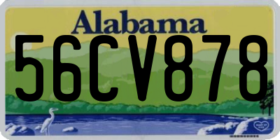 AL license plate 56CV878