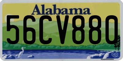 AL license plate 56CV880
