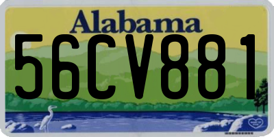 AL license plate 56CV881