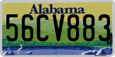 AL license plate 56CV883