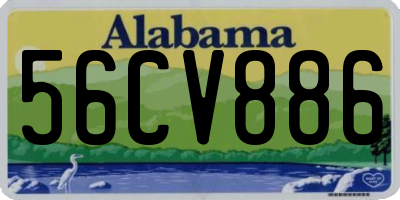 AL license plate 56CV886