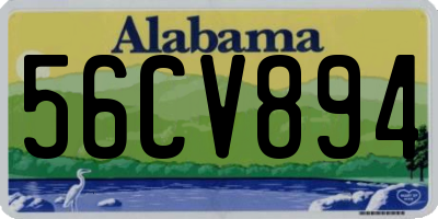 AL license plate 56CV894