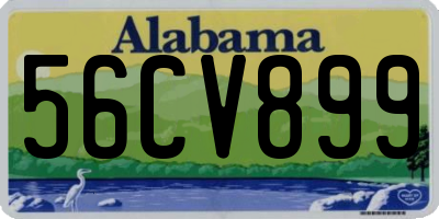 AL license plate 56CV899