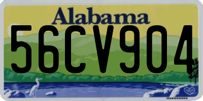 AL license plate 56CV904