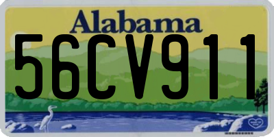 AL license plate 56CV911