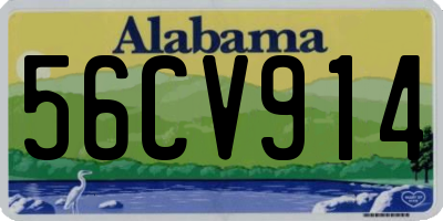 AL license plate 56CV914