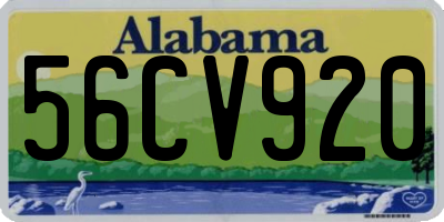 AL license plate 56CV920