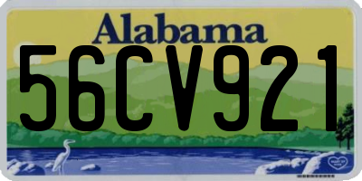 AL license plate 56CV921