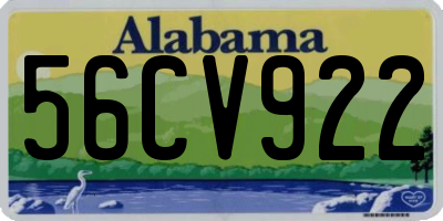 AL license plate 56CV922