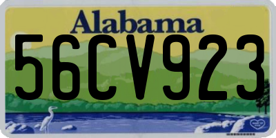 AL license plate 56CV923