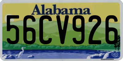 AL license plate 56CV926