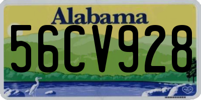 AL license plate 56CV928