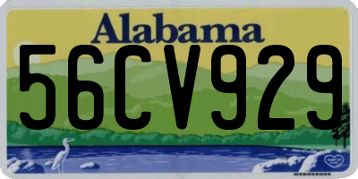 AL license plate 56CV929