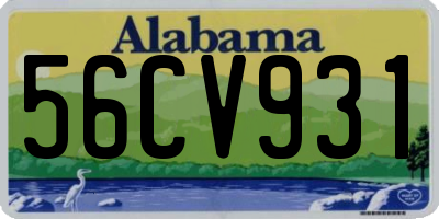 AL license plate 56CV931