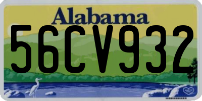 AL license plate 56CV932