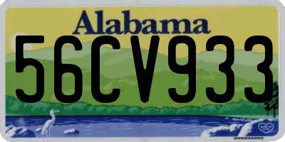 AL license plate 56CV933