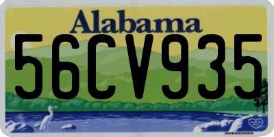 AL license plate 56CV935