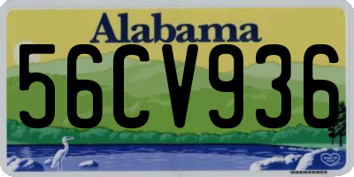AL license plate 56CV936