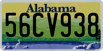 AL license plate 56CV938