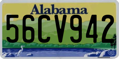 AL license plate 56CV942