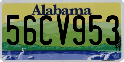 AL license plate 56CV953