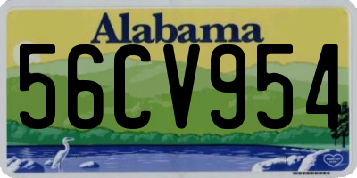 AL license plate 56CV954