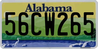 AL license plate 56CW265