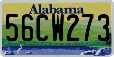 AL license plate 56CW273