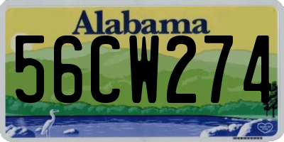 AL license plate 56CW274
