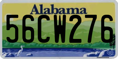 AL license plate 56CW276