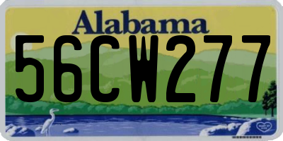AL license plate 56CW277