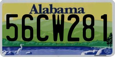 AL license plate 56CW281