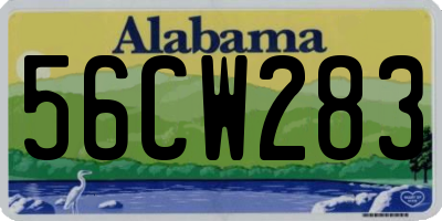 AL license plate 56CW283