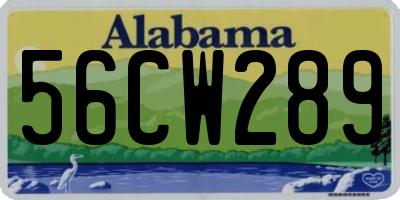 AL license plate 56CW289