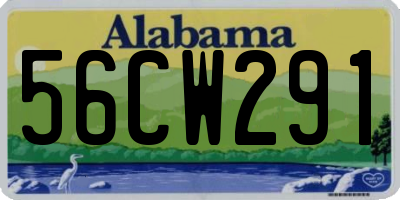 AL license plate 56CW291