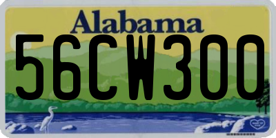 AL license plate 56CW300