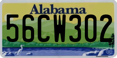 AL license plate 56CW302