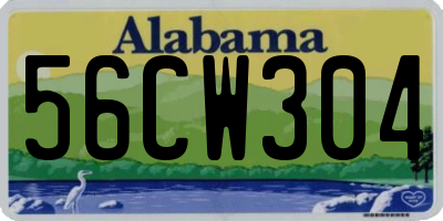 AL license plate 56CW304