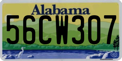 AL license plate 56CW307