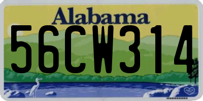 AL license plate 56CW314
