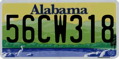 AL license plate 56CW318