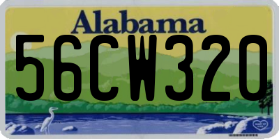 AL license plate 56CW320