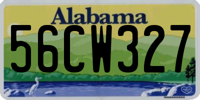 AL license plate 56CW327