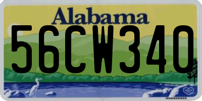 AL license plate 56CW340